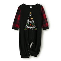 Porodica podudaranje božićne pidžame set Xmas Holidays Spavaće božićno slovo Ispiši vrhunske i kaidne