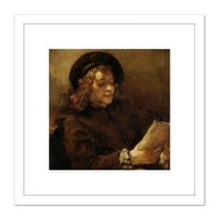 Rembrandt titus van Rijn The Umjetnici Sin čitaj kvadratni drveni uokvireni zidni umjetnički ispis slika