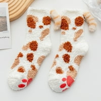 Wofedyo Muške čarape Ženske crtane nejasne čarape Udovoljni zimski kućni papuč toplim mekim debelim