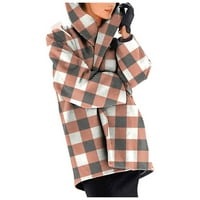 FANXING PLAIRANO VUNA za muškarce Žene zimske jakna s dugim rukavima Open Cardigan Casual Trench kaput dugačak kaput Oplata s-2xl