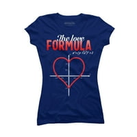 Ljubavna formula Math Valentines Day Love Nerd Geek School Science Juniors Royal Blue Graphic Tee - Dizajn ljudi L