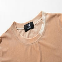 Košulja za muškarce Velvet Velor Fashion Hop Slim jednostavne kratke rukave majica Bež l