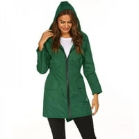 Offtree ženska lagana kabanica vodootporna jakna s kapuljačom na otvorenom na otvorenom dugi kišni jakne