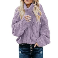 Miayilima džemper za žene jesen i zimska ženska lijena i čista boja labavi duks duks jesen i zimski