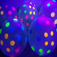 Baloni blacklight Party Obriši balone s polka tačkima koji blistaju u tamnom pod crnom svjetlo jasnom