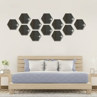 Wozhidaoke Origina i tapip tapeta Hexagon akrilni zrcalo DIY zidna naljepnica 3D stereo kućni dekor