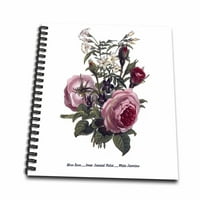 3Droza Vintage Cvijeće Moss Rose Sweet Mirisna ljubičasta bijela jasmina cvijeće u ružičastoj i bijeloj