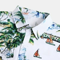 Muška ležerna havajska majica Kratki rukav Brzo suho krstarenje Majice na plaži Lood Regular Fit Ljetni