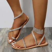 Aboser sandale za ženske ravne sandale ravne sandale Ležerne prilike na otvorenom prsten za prste ljetne