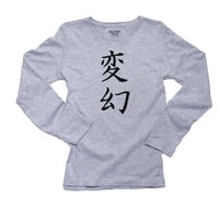 Transformacija - Kineski japanski azijski kanji znakovi ženske majice s dugim rukavima