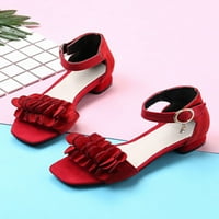 Daeful Girls Haljine cipele za gležnjeve Princess Sandale Magic Trape Beach Sandal Chunky Block Ljetni