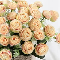 Wollično umjetni ruža cvjetni pupoljci svadbene zabave svilena krpa lažni cvjetni buket kućni cvjetni
