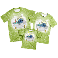 Par crtanih majica Lilo & Stitch Print Relaxed-Fise Ležerne prilike kratkih rukava Crta Fahion Majica