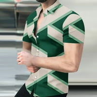 Daqian muns polo majice za čišćenje muškaraca geometrija kratki rukav stand-up košulje na plaži od tiskanih