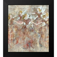 Wiley, marta crna modernog uokvirenog muzeja Art Print pod nazivom - plesači u crvenoj vertikalu