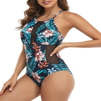 Liacowi ljetne dame jednodijelni kupaći kostim, odrasli Žene cvjetne lišće Ispisuje čvrstu boju prskalice