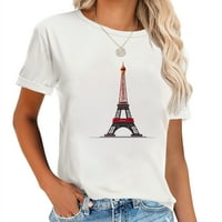 Eiffel Towernin Modni ženski grafički kratkih rukava za ljetni pariški ljubavni pokloni