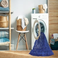 Ahgly Kompanija Mašina za pranje u zatvorenom pravokutniku Industrijski moderni safir plavi prostirke, 4 '6 '