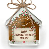 Ornament tiskan jednostrani hmelj naglašeni pivo pivo, vintage stil božićni neonblond