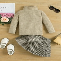 Seyurigaoka djevojke dvodijelna set odjeće, džemper od čvrstog boja i suknja