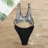 Plus size Ženski kupaći kostimi 5x, AXXD Printing Push-up jastuk kupaći kostimi kupalište za plažu za