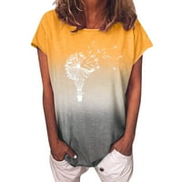Grafičke majice za žene, gradijentni ispis kratkih rukava majica majica za bluze na vrhu