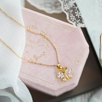 Leptir ogrlica ženski ugovoreni dizajn Privjesak Privjesak lančana ogrlica Poklon Zlatni lančani privjesak