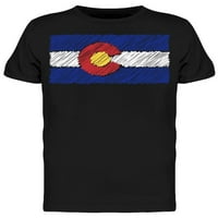 Ručna izvučena zastava Kolorado majica Muškarci -Mage by Shutterstock, muško 3x-velika