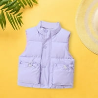 Koaiezne Toddler Kids Baby Winter Toar Jacket Outerwer Solid Color Vest kaput za djevojčice ili dječake