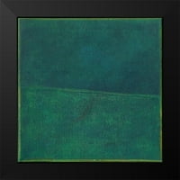 Fuchs, Jodi Crni moderni uokvireni muzej umjetnički print pod nazivom - zelena zen II