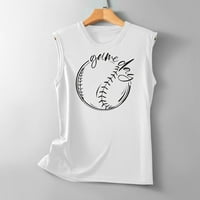 Bejzbol mama Tenkovi za bejzbol Love Graphic Tee Majice Žene Ljetno pismo Ispiši Racerback Casual bez