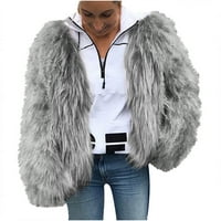 TAWOP opružne jakne za žene tople plišane kožne solidne djevojke jakne i kaputi