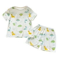 Toddler Boys Girls Pijamas kratki rukav odjeća Dječja pidžama Sleep Riptoon Strawberry Dinosaur Prints