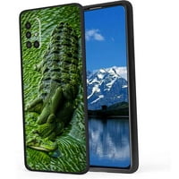 Kompatibilan sa Samsung Galaxy A 4G futrolom telefona, Crocodile Case Silikon zaštitni za TEEN Girl
