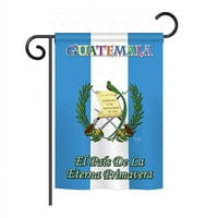 Breeze Decor BD-CY-GS-108096-IP-BO-D-US13-BD 18. In. Gvatemala Zastave svjetske nacionalnosti Impresioni Dekorativna vertikalna dvostrana vrtna zastava set s poletom bannera