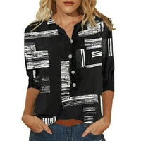 IOPQO majica s dugim rukavima Žene Fall Tops casual rukava srednji vrhovi bluza HOTENS tiskanje majica