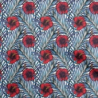 Onuone pamučni dres crvene tkanine Tropska zanatski projekti Dekor tkanina Štampano od dvorišta široko