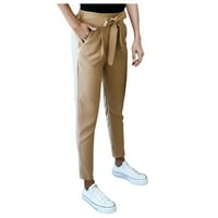Visoko struk gamaše žene osam bodova casual hlače znoj pantalone fitness ženske patchwork casual pantalone