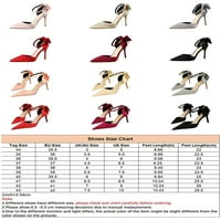 Zodanni ženske sandale za pete uperene-noge visoke potpetice Haljina za gležnjeve Sandale žene d'orsay