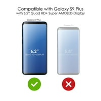 Razlikovanje Clear Shootofofofot hibridni slučaj za Samsung Galaxy S9 + Plus - TPU branik, akrilni zaslon,