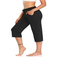 Colisha Women Workout Jogger Jersey Pant Pocket Yoga Actither Capris Trčanje teretane Sjepkani nogavica