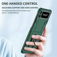Kućište kompatibilno s Samsung Galaxy Z Flip s magnetnim udarcem za zaštitu teških tereta - zelena