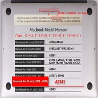 Kaishek Hard Shell pokrivač samo za Macbook Pro model A2141, tipa C ŽUŽANA 161