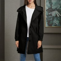 Ležerna ženska kišna jakna sa kapuljačom NOVO Čvrsti kaputić Ležerni kaput labav veliki vanjski vjetrovitni