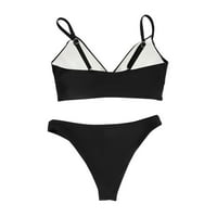 Ženski kupaći kostimi sa kupaćim kojom se push up beachwwwwwwer kupaći kostimi za palete začuvano odijelo za kupanje ljetne morske odjeće za djevojčice Rollbacks crna l