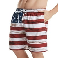 Bellella muški šorc s kratkim suhom plivanjem sa bočnim džepovima Modni trend Opremljenja američka zastava