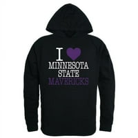 Republički proizvodi 553-132-Blk- Minnesota State University, Mankato I Love Hoodie, Crna - Extrally