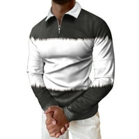 Kali_store polo T majice za muškarce muške polo majice s dugim rukavima za golf majice za muškarce za muškarce Radni ribolov na otvorenom bijela, l
