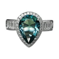 Prstenovi za žene Ring Diamond Ring Hollow Copper u obliku modne kap pune vode ljubavi prstenje u nakitu