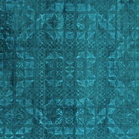 Ahgly Company Indoreni pravokutnik apstraktno tirkizno plava modernih prostirki, 8 '12 '